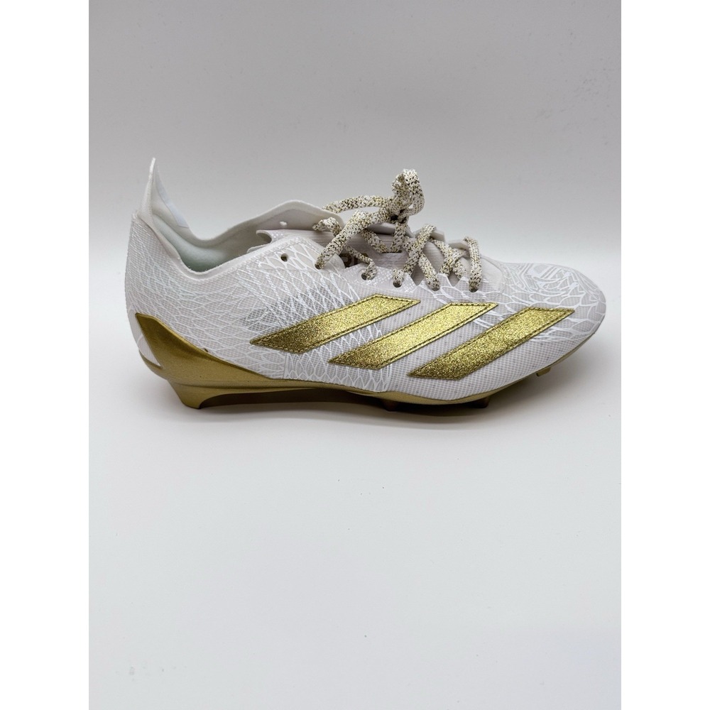 Adidas Adizero Electric 2 Exotic Mens 8.5US, Speed Football Cleats, White/Gold